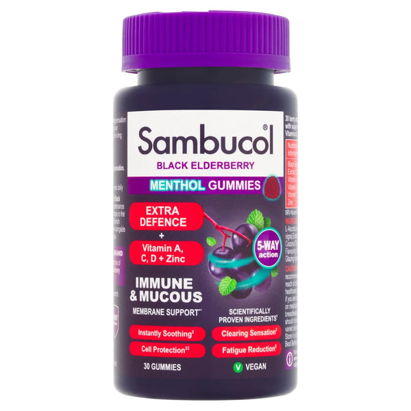 MENTHOL 30 GUMMIES BLACK ELDERBERRY