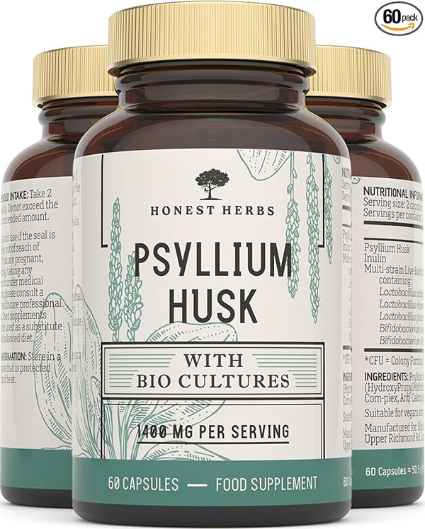 Psyllium husk fibre bio cultures 1400 mg 60 caps