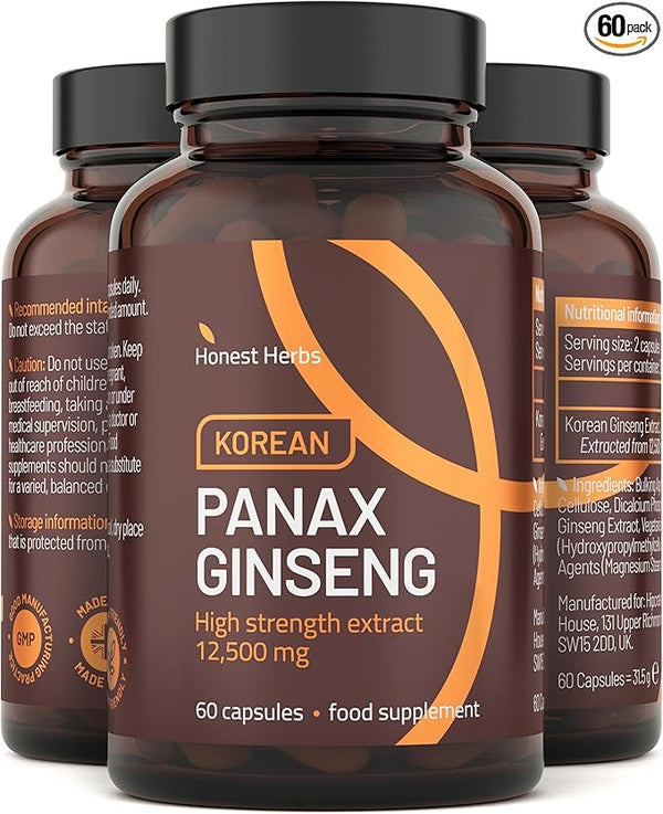 Korean panax ginseng extract 60 caps high strength