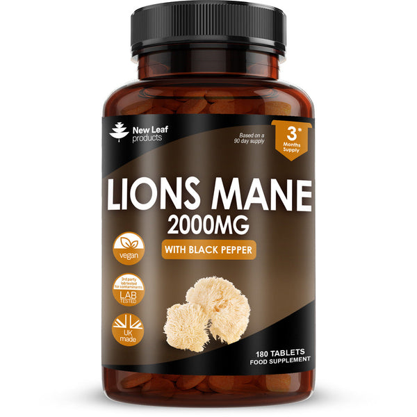 LIONS MANE MUSHROOMS 60 VEGAN CAPSULES 37 G