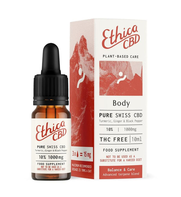 Body Pure Swiss CBD Tumeric Ginger & Black Pepper 10 ml