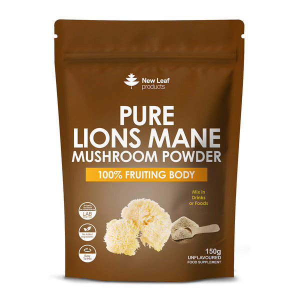 PURE LIONS MANE MUSHROOM POWDER UNFLAVOURED 150G